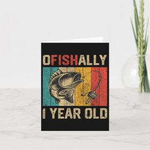Ofishalhalle 1 Jahr Funny Fishing Geburtstag Fisch Karte