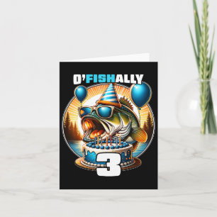 O'fishalish 3 Years Old Fishing Birthday 3. Bday P Karte
