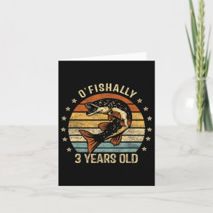 Ofishalle 3 Jahre alt Shirt 3. Geburtstagsfischen Karte