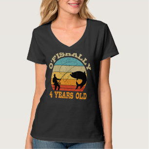O'Fishalle 4 Jahre Alte Fischerei Geburtstag Thema T-Shirt