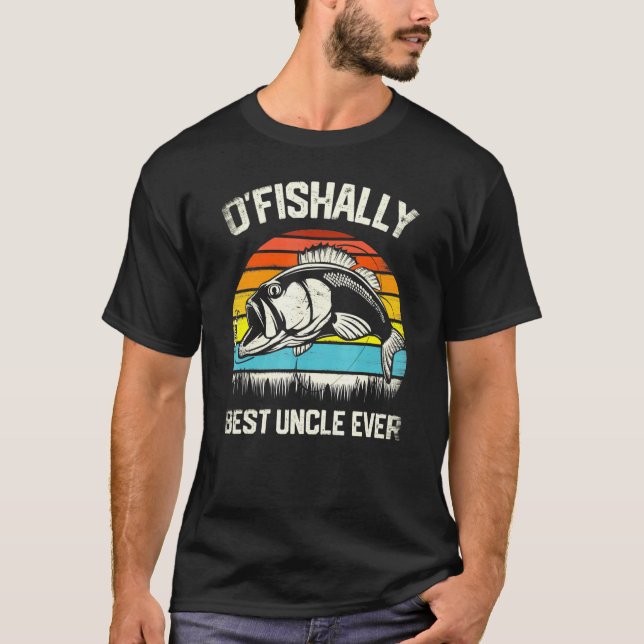 Ofishalle Best Uncle Ever Fun Fishing Fisherman Fa T-Shirt (Vorderseite)