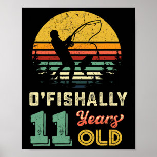 Ofishally 11-jähriges Angeln 11. Geburtstagsparty Poster