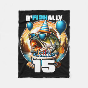 O'fishally 15 Jahre alte Fischerei-Geburtstag 15. Fleecedecke