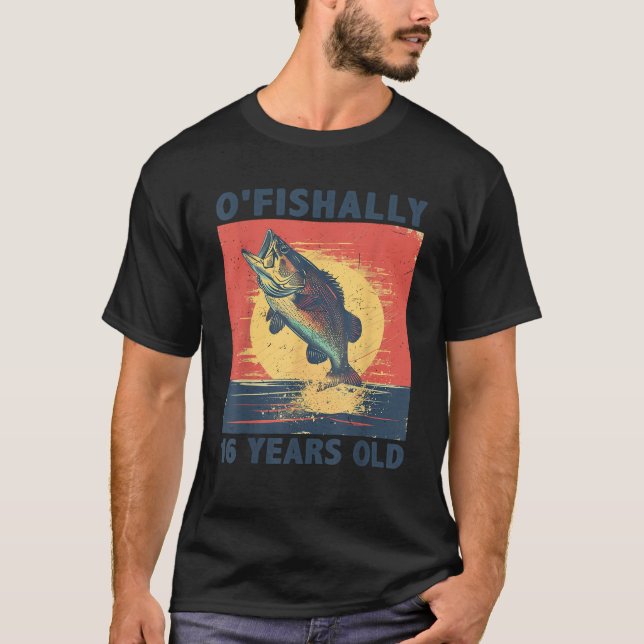 Ofishally 16 Years Old 2008 Fishing Fisherman 16th T-Shirt (Vorderseite)