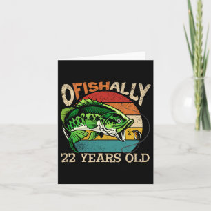 Ofishally 22 Jahre alt Fischerei Geburtstag Thema Karte