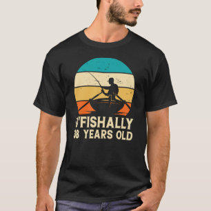 O'fishally 38 Jahre alt lustiges Retro T-Shirt
