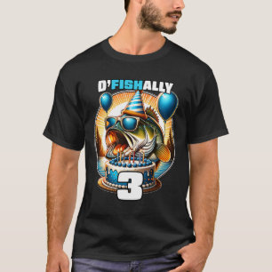 O'fishally 3 Jahre alte Fischer-Geburtstag 3. Gebu T-Shirt