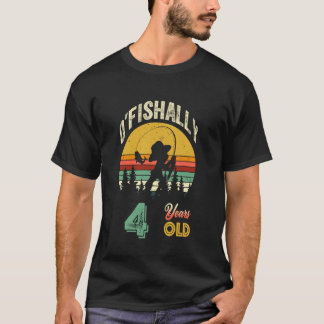 Ofishally 4 Jahre alt 4 Jahre alte Fische 4. Gebur T-Shirt