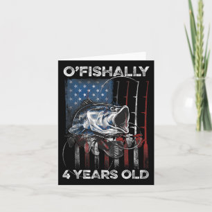 Ofishally 4 Jahre alt Shirt 4. Geburtstag Angeln U Karte