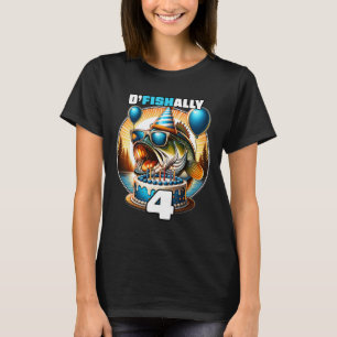 O'fishally 4 Jahre alte Fischerei Geburtstag 4. Bd T-Shirt