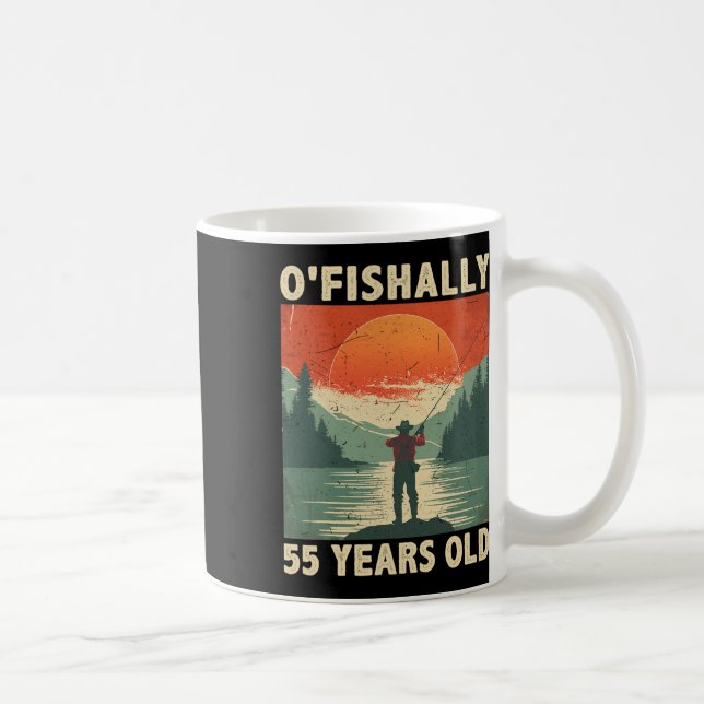 Ofishally 55 Years Old 1969 Fishing Fisherman 55th Kaffeetasse (Rechts)
