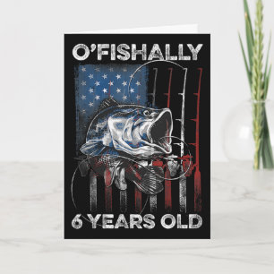 Ofishally 6 Jahre altes Shirt 6. Geburtstag Angeln Karte