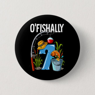 O'fishally 7 Jahre alt 7. Geburtstag Angeln 1  Button