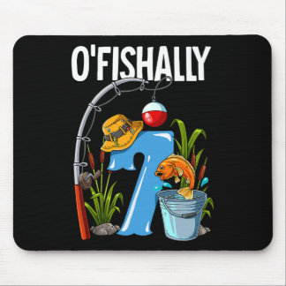 O'fishally 7 Jahre alt 7. Geburtstag Angeln 1  Mousepad