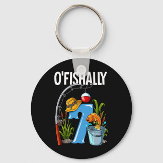 O'fishally 7 Jahre alt 7. Geburtstag Angeln 1  Schlüsselanhänger