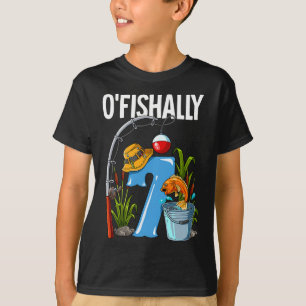 O'fishally 7 Jahre alt 7. Geburtstag Angeln 1 T-Shirt