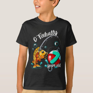 O'fishally 7 Jahre alt 7. Geburtstag Angeln  T-Shirt