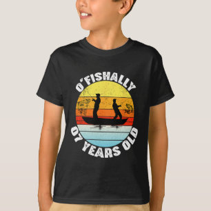 O'fishally 7 Jahre alte Fischerei-Geburtstag-Thema T-Shirt
