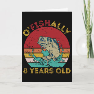 Ofishally 8 Jahre alt Lustiger Angelgeburtstag Fis Karte