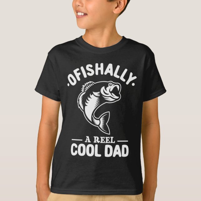 Ofishally A Reel Cool Dad Funny Fishing Lover  T-Shirt (Vorderseite)