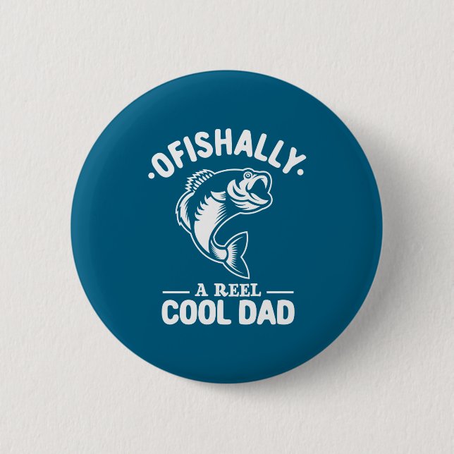 Ofishally ein echt cooler Dad lustiger Angler  Button (Vorderseite)