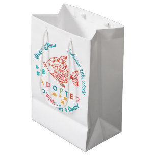 OFish'ally eine Familien-Fisch-Themed Mittlere Geschenktüte