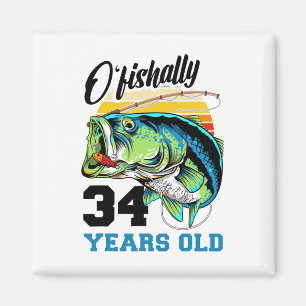 Ofishally &# Jahre alt &# Geburtsfischen B Magnet