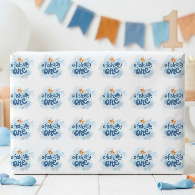Ofishally One Angelimuster Junge 1. Geburtstag Geschenkpapier (Von Creator hochgeladen)