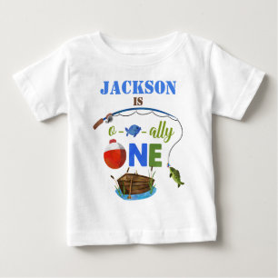 Ofishally ONE Baby T - Shirt Kleiner Fischer Shirt