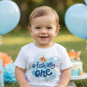 Ofishally One Fischerjunge 1. Geburtstag Baby T-shirt