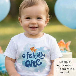 Ofishally One Fischerjunge 1. Geburtstag Baby T-shirt