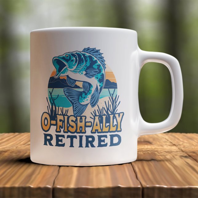Ofishally Retired Funny Fishing Kaffeetasse (Von Creator hochgeladen)