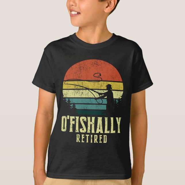 Ofishally Retired Funny Fishing Retirement  T-Shirt (Vorderseite)