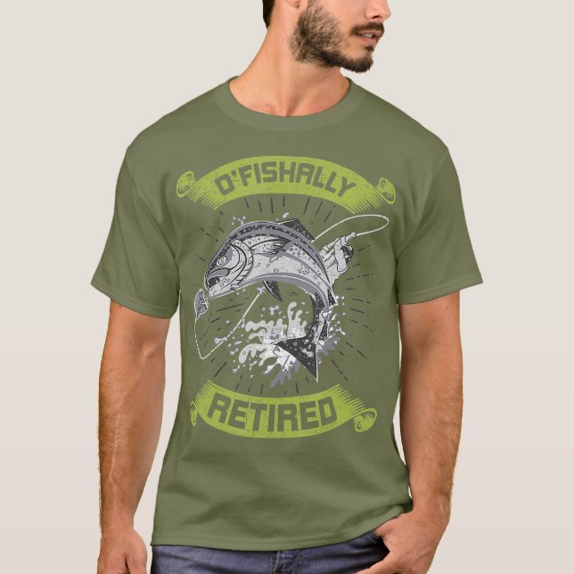 OFishAlly Retired Retirement Fly Fishing T-Shirt (Vorderseite)