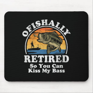 Ofishally Ruhestand Lustiges B Angeln Ruhestand Ge Mousepad