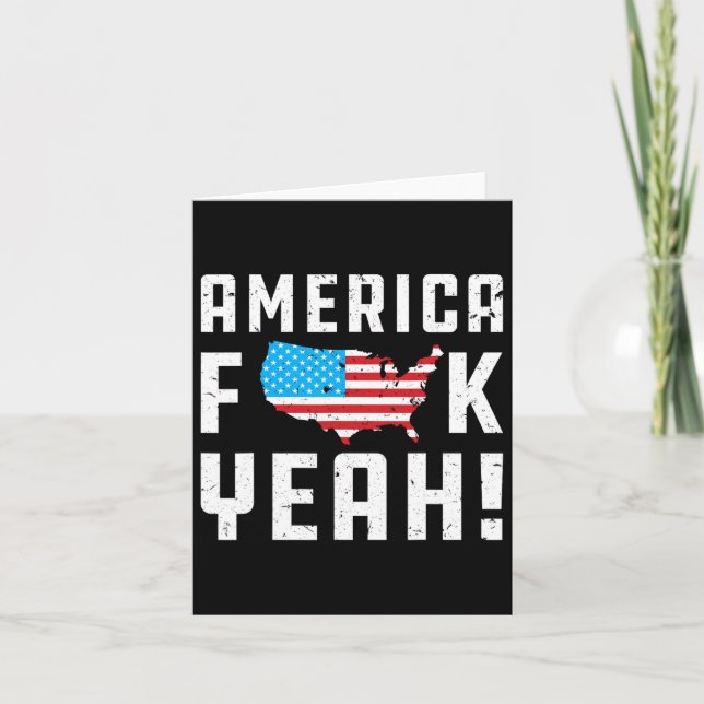 Ofjuly America Yeah Funny Gift Karte (Vorderseite)