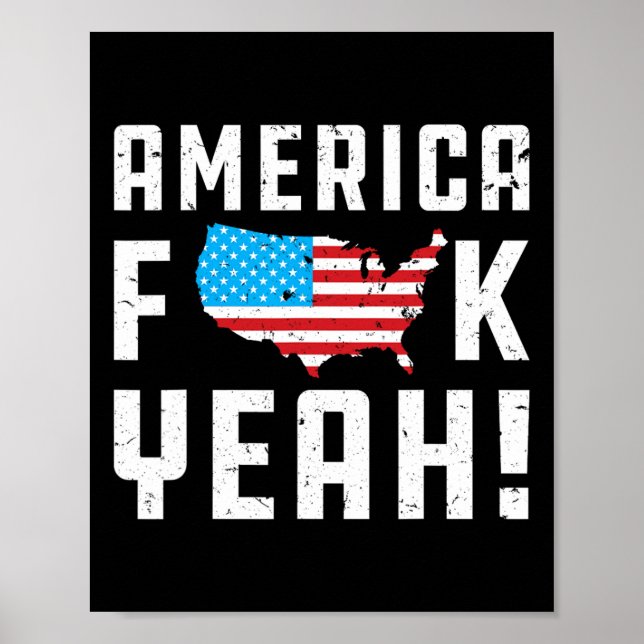 Ofjuly America Yeah Funny Gift Poster (Vorne)