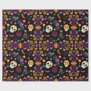 Ofrenda - Calavera Garden Wrapping Paper Geschenkpapier