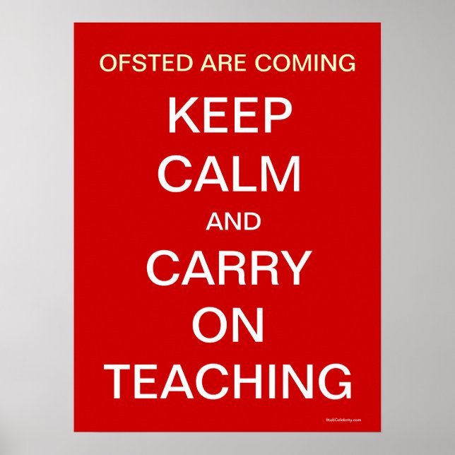 Ofsted kommen ruhig zu halten und die Lehre zu tra Poster (Vorne)