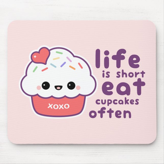 Oft essen Cupcakes Mousepad (Vorne)