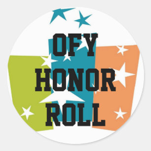OFY Honor Roll klein Runder Aufkleber
