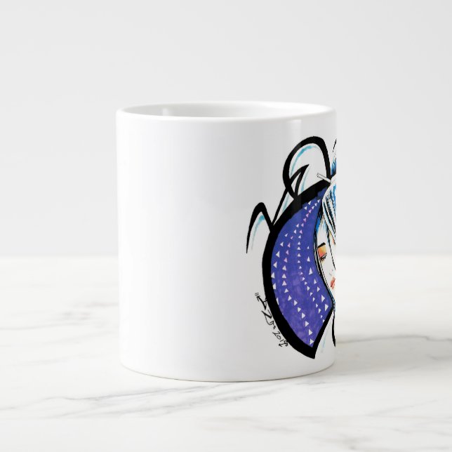 OG Graffiti Geisha Tattoo Design Jumbo-Tasse (Vorderseite)
