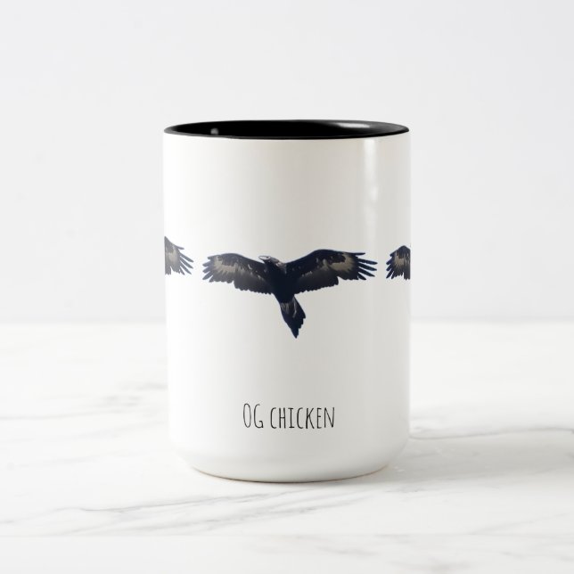 OG-Hähnchen Zweifarbige Tasse (Mittel)