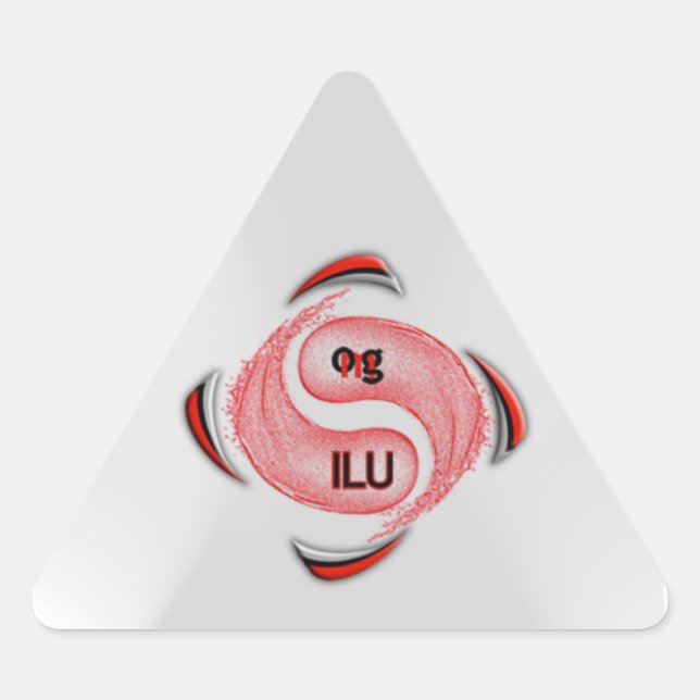 OG! ilu Dreieckiger Aufkleber (Vorderseite)