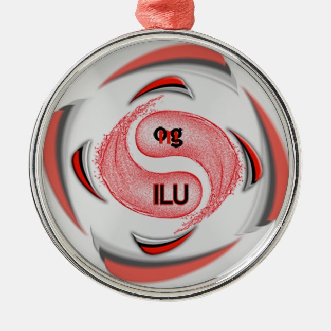 OG! ilu Silbernes Ornament (Vorne)