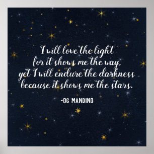 Og Mandino Stars Quote Celestial Poster