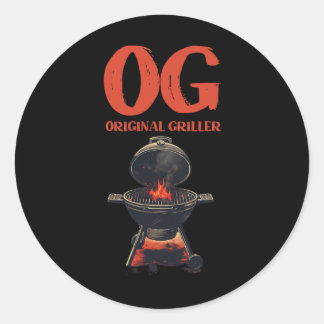 Og Original Griller Bbq Byrbecue Pitmaster Grill S Runder Aufkleber