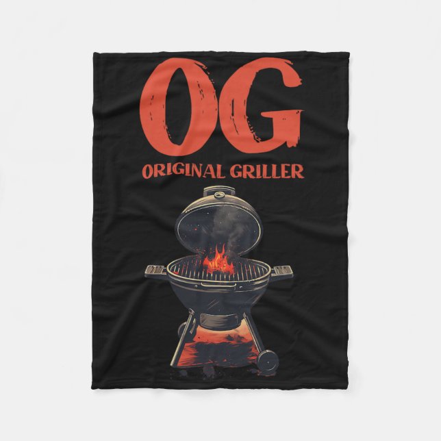Og Original Griller Grillen Byrbecue Pitmaster Gri Fleecedecke (Vorderseite)