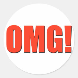 OG! rot! Runder Aufkleber