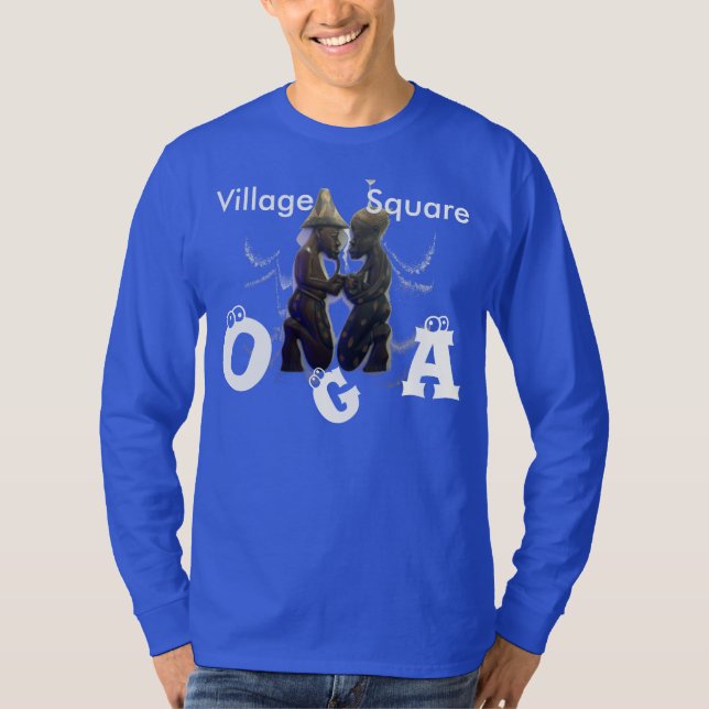 Oga Village Ibo Nigerias Platz Männer Afrikanische T-Shirt (Vorderseite)